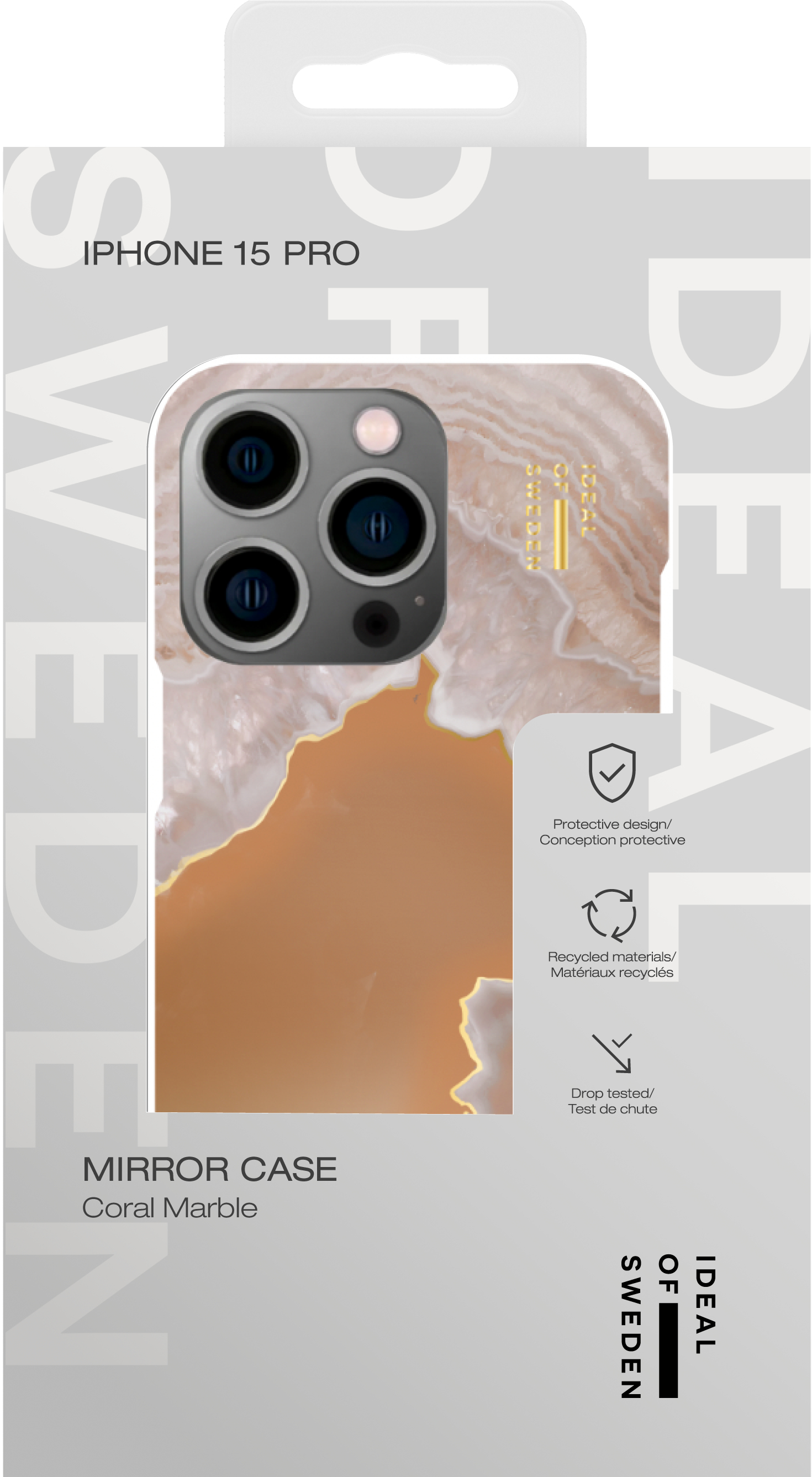 iDeal of Sweden Mirror Case iPhone 13/14/15 Coral Marble – image 2
