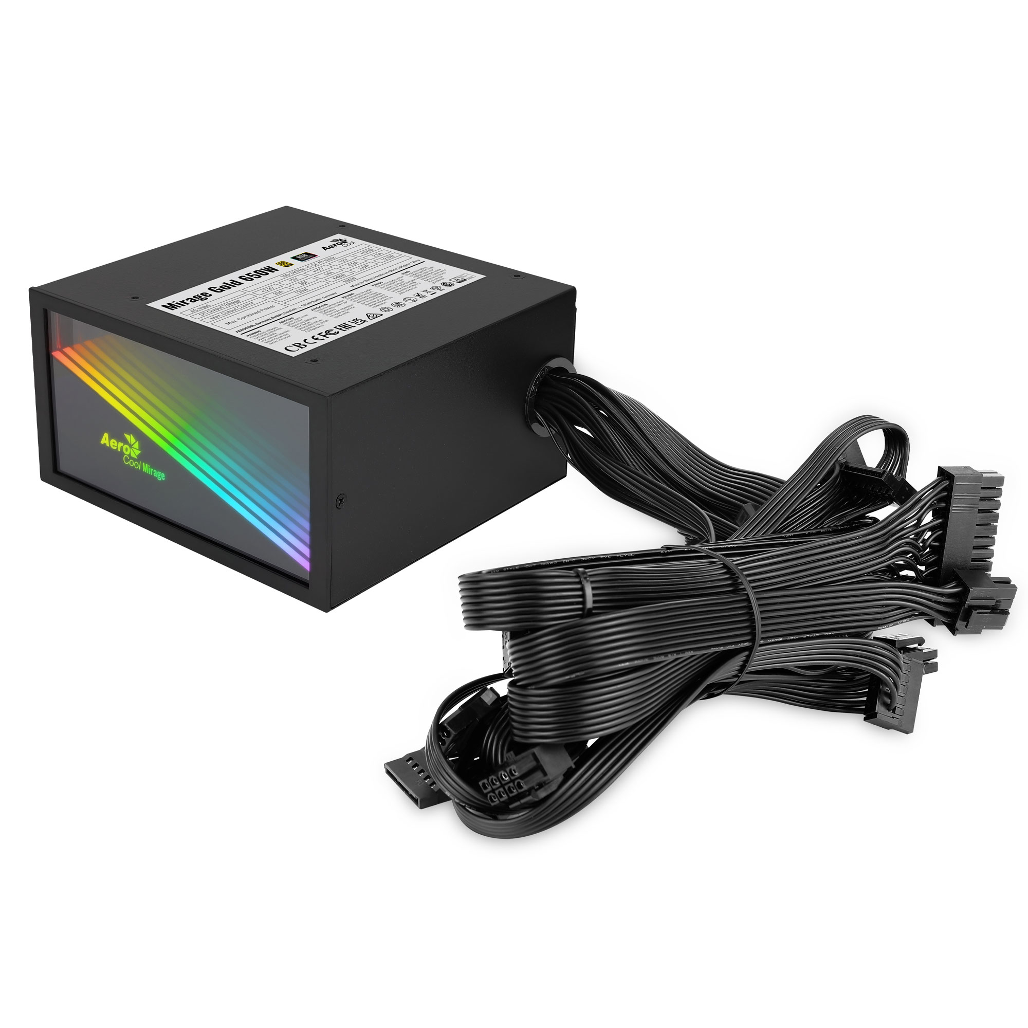 Aerocool MIRAGEGOLD650 PC Power Supply – image 3
