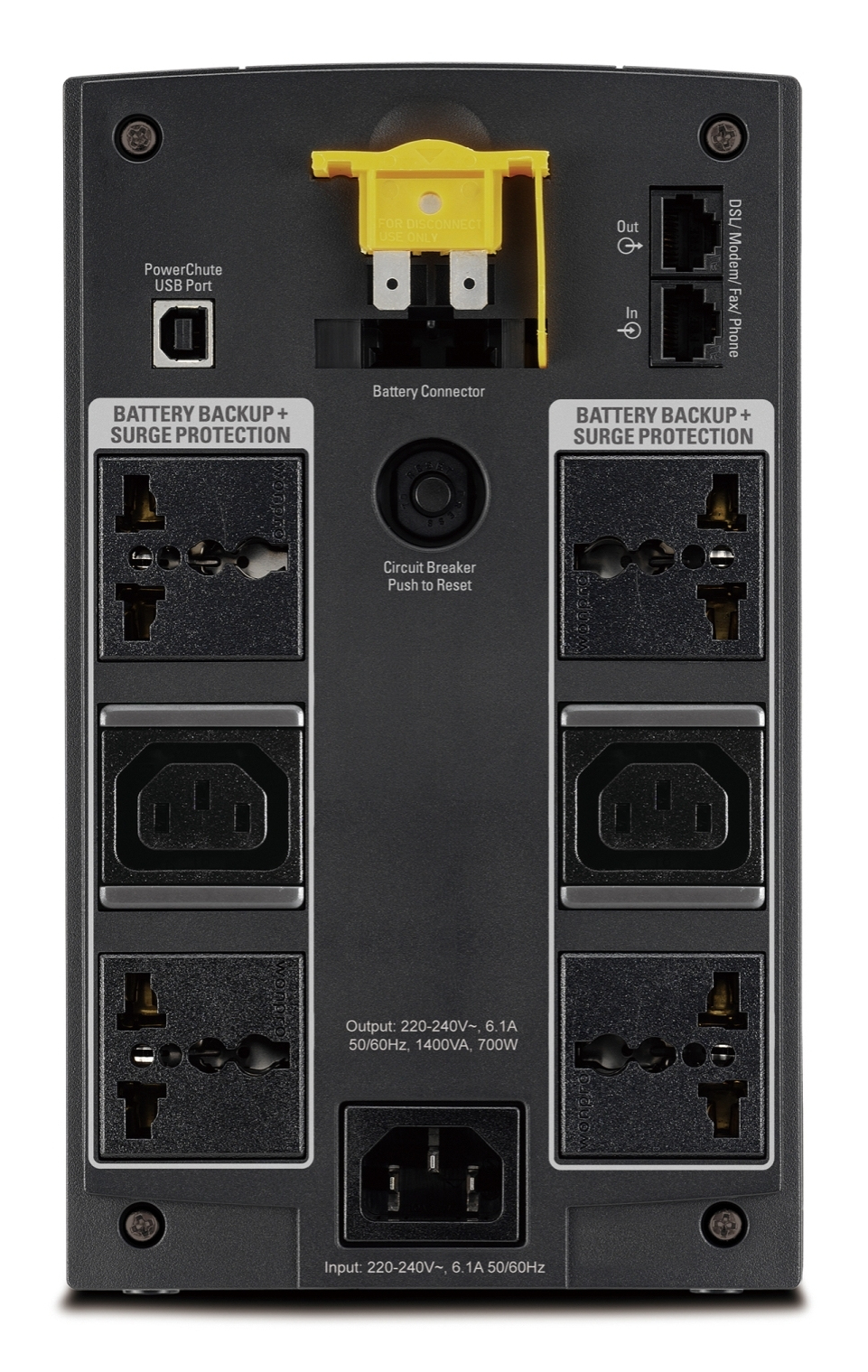 APC BX1400U-MS uninterruptible power supply (UPS) Line-Interactive 1.4 kVA – image 2