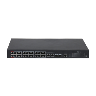 Dahua Technology PoE DH-PFS4226-24ET-360-V3 сетевой коммутатор Управляемый L2 Gigabit Ethernet (10/100/1000) Питание по Ethernet (PoE) Черный