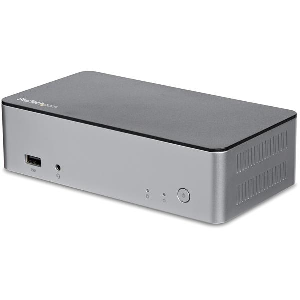 StarTech.com Docking Station USB-C per portatili a doppio DisplayPort - Replicatore di Porte USB-C con bay da 2,5" - Power Delivery 60W e MST - 4K - Docking station - USB-C - GigE - 60 Watt