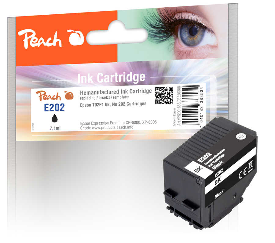 Peach PI200-668 ink cartridge 1 pc(s) Compatible Standard Yield Black