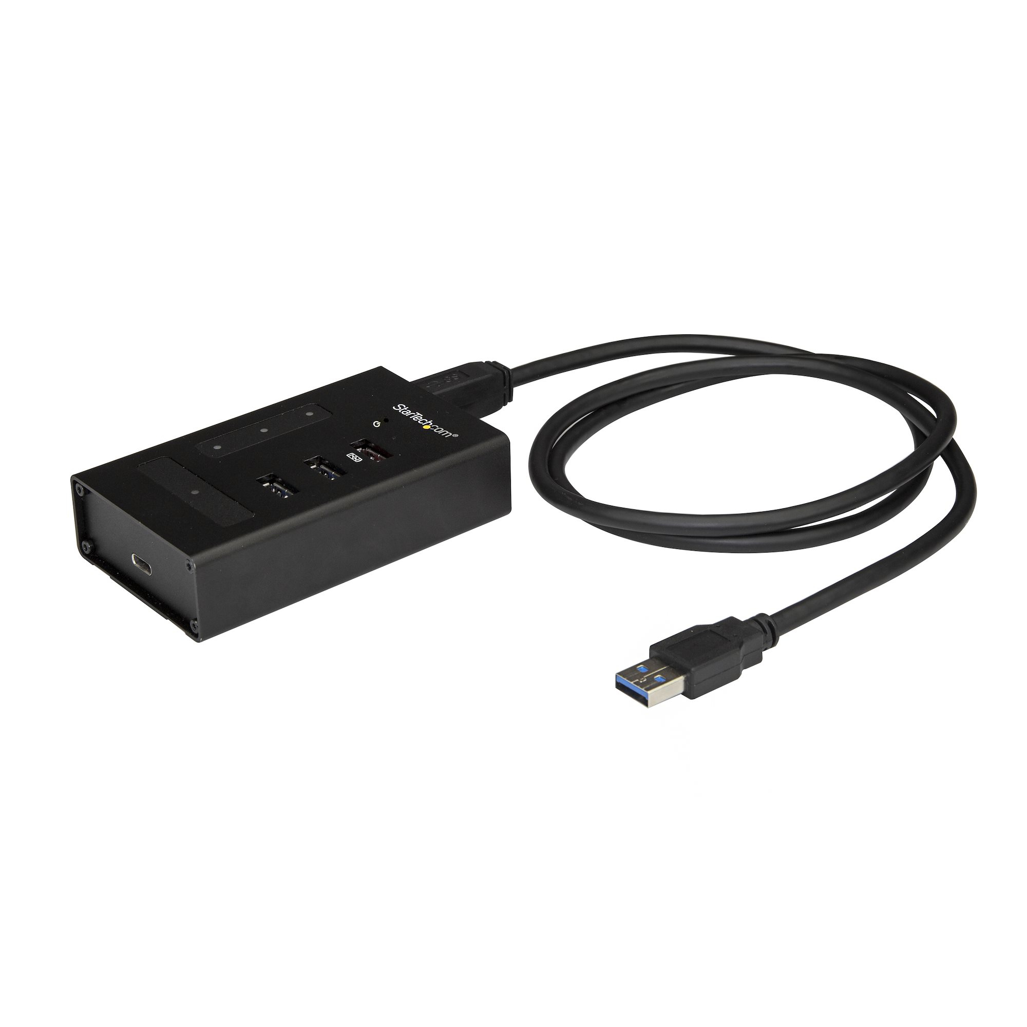 StarTech.com 4 Port USB 3.0 Hub, USB Type-A to 1x USB-C & 3x USB-A, Commercial Metal USB Hub, SuperSpeed 5Gbps USB 3.1/3.2 Gen 1, Self Powered, BC 1.2 Fast Charge/Sync, Mountable/Rugged - Windows/macOS/Linux (HB30A3A1CST) - Hub - 3 x SuperSpeed USB 3.0 + 1 x USB-C - desktop - for P/N: SVA12M2NEUA, SVA12M5NA