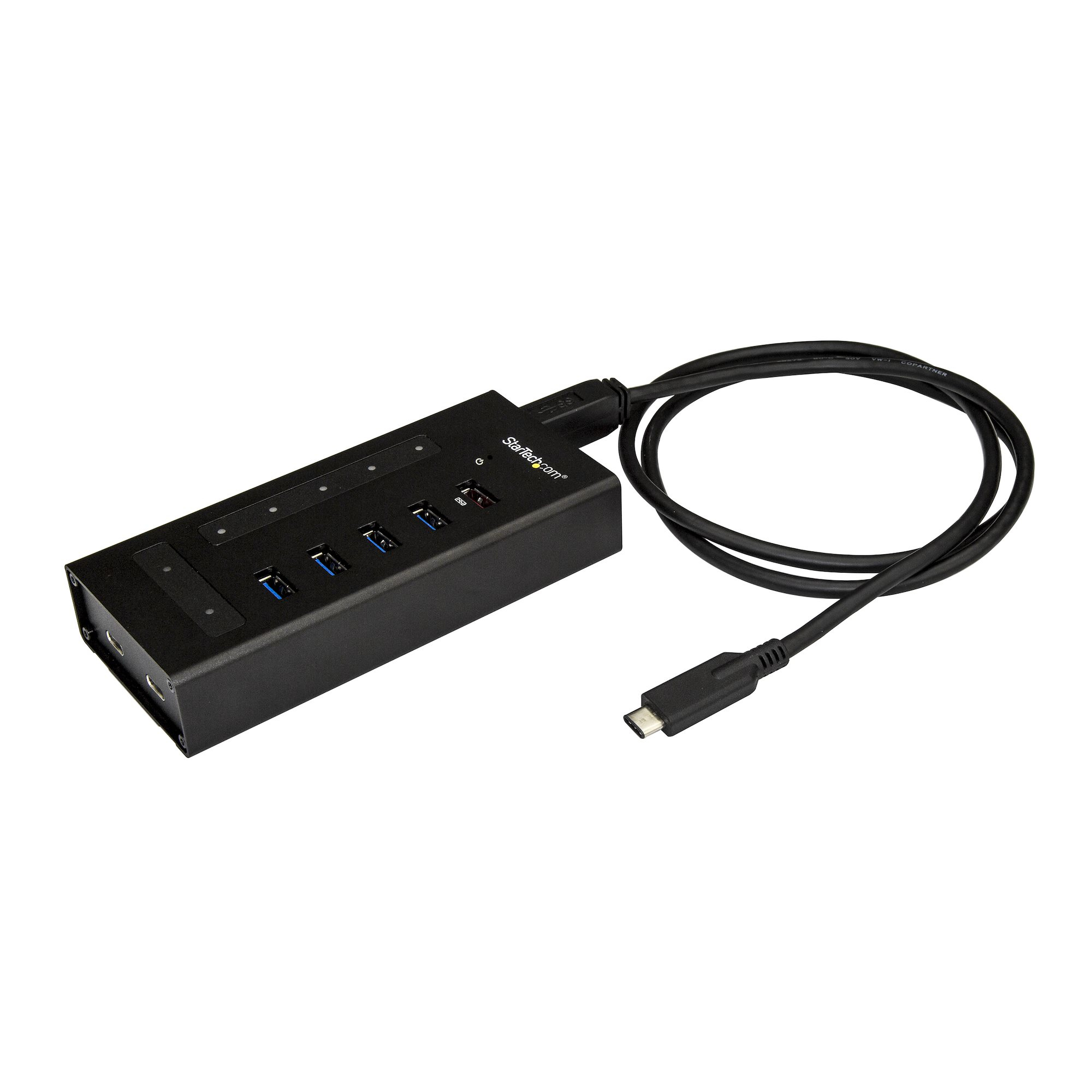 StarTech.com 7 Port USB C Hub, USB Type-C to 2x USB-C/5x USB-A, Moutable Metal Hub, USB 3.0, SuperSpeed 5Gbps USB 3.1/USB 3.2 Gen 1, Self Powered, BC 1.2 Fast Charge, 5 x USB-A, 2 x USB-C - Windows/macOS/Linux (HB30C5A2CST) - Hub - 5 x SuperSpeed USB 3.0 + 2 x USB-C - desktop - for P/N: SVA12M5NA