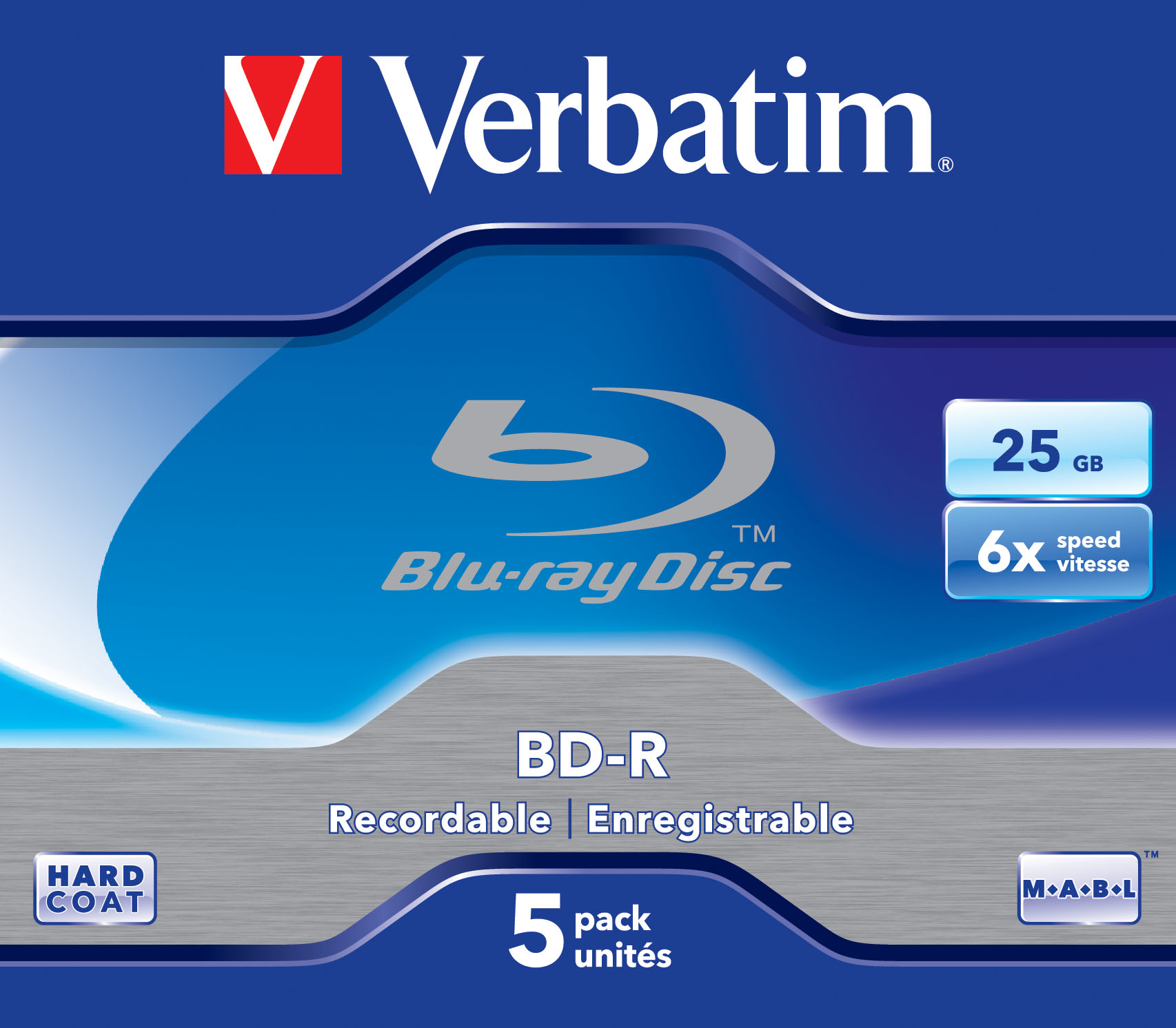 Verbatim 43715 tomma Blu-Ray-diskar BD-R 25 GB 5 styck