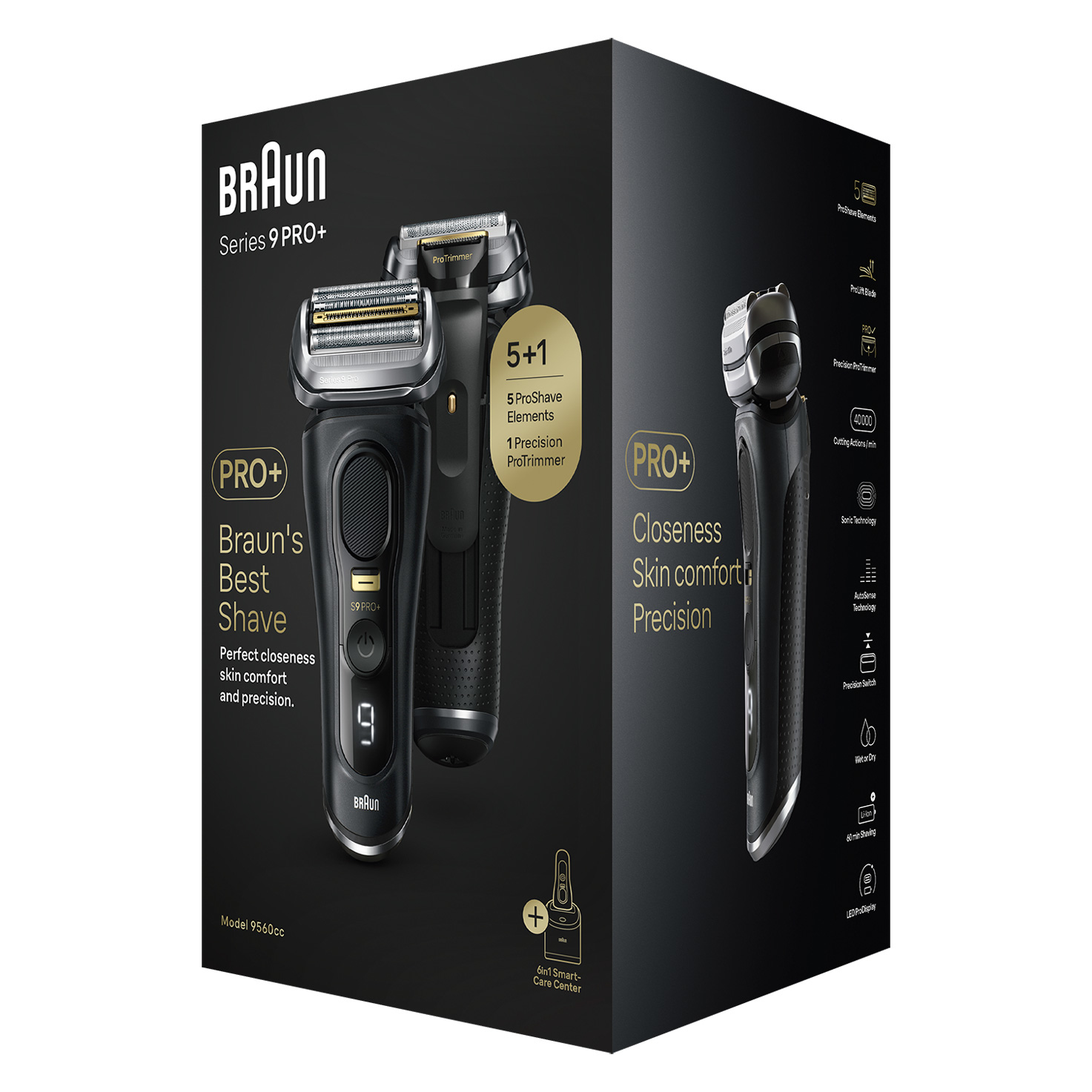 Braun Series 9 Pro+ 9560cc Trimmer Black – image 2