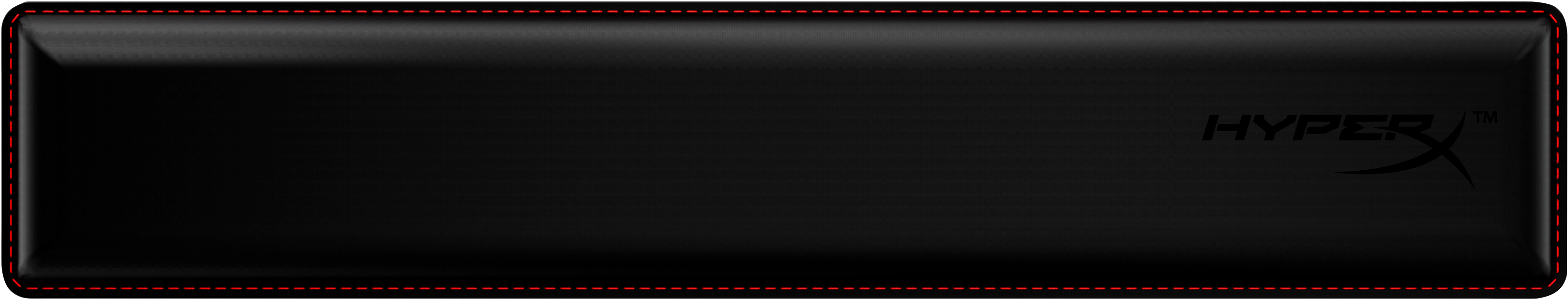 HyperX - Repose-poignet pour clavier - pleine taille - noir