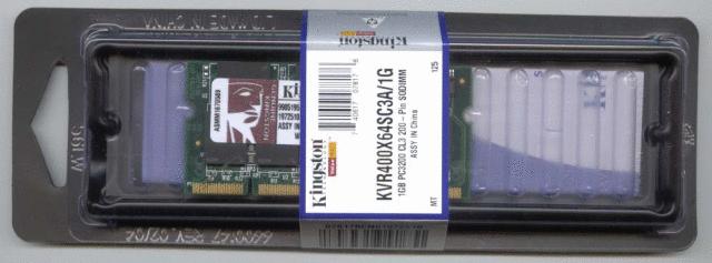 Kingston Technology ValueRAM 1GB 400MHz DDR