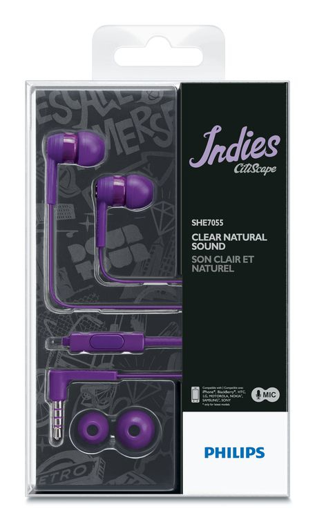 Philips CitiScape Indies SHE7055PP/27 headphones/headset Wired In-ear Purple – image 2