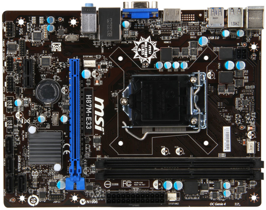 MSI H87M-E33 motherboard Intel® H87 LGA 1150 (Socket H3) micro ATX – image 1