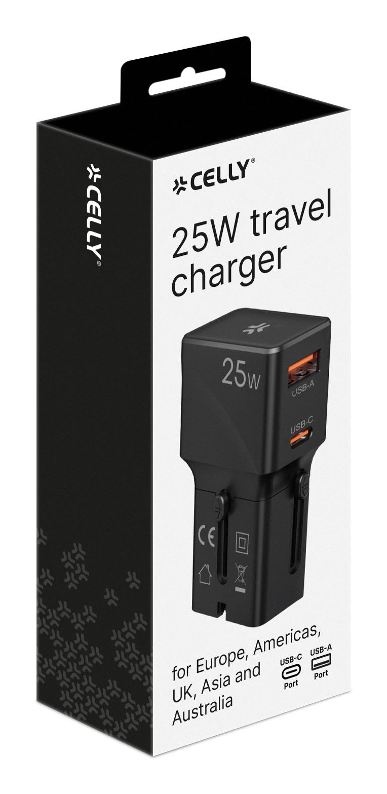 Celly MULTIPLUGSL25W mobile device charger Headphones, Smartphone, Tablet Black AC Fast charging Indoor – image 7