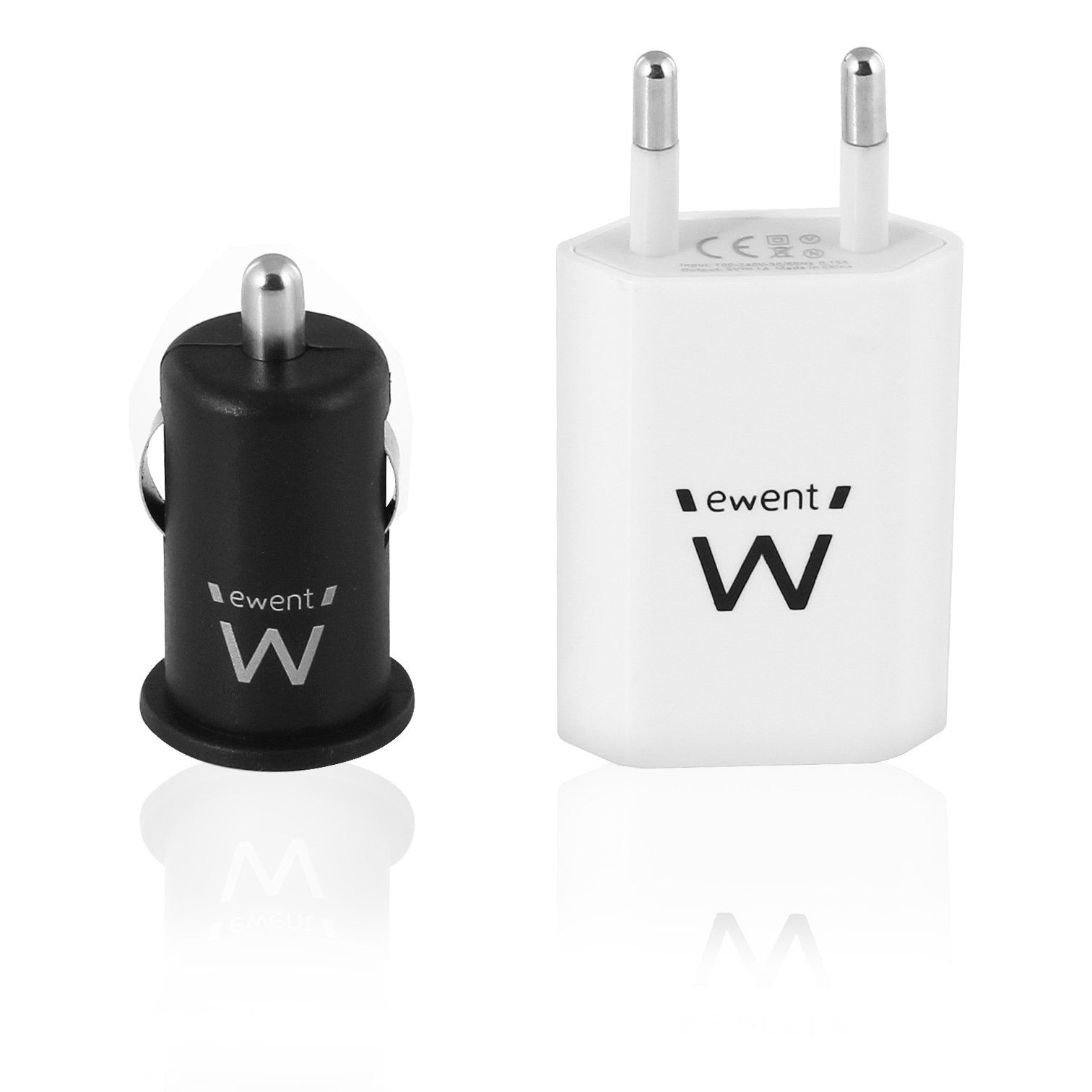 Ewent EW1205 mobile device charger Mobile phone, MP3, Tablet Black, White AC, Cigar lighter Auto, Indoor – image 2