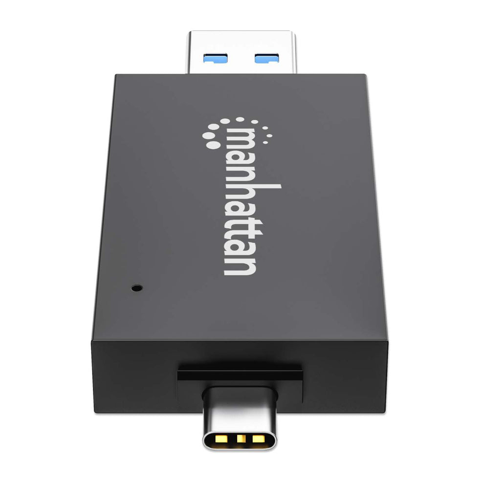 Manhattan USB-A / USB-C combo Multi-Card Reader/Writer, 5 Gbps (USB 3.2 Gen1 aka USB 3.0), Male to microSD and SD/MMC Slots, Mini Format, SuperSpeed USB, Window – image 5