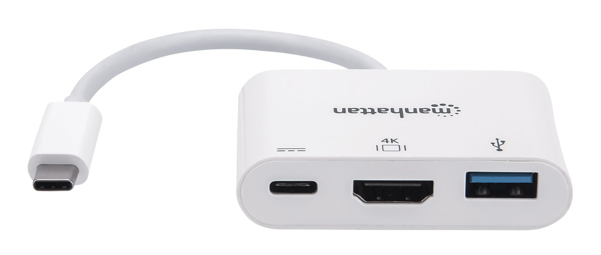 Manhattan USB-C Dock/Hub, Ports (x3): HDMI, USB-A and USB-C, With Power Delivery (60W) to USB-C Port (Note additional USB-C wall charger and USB-C cable needed) – image 3