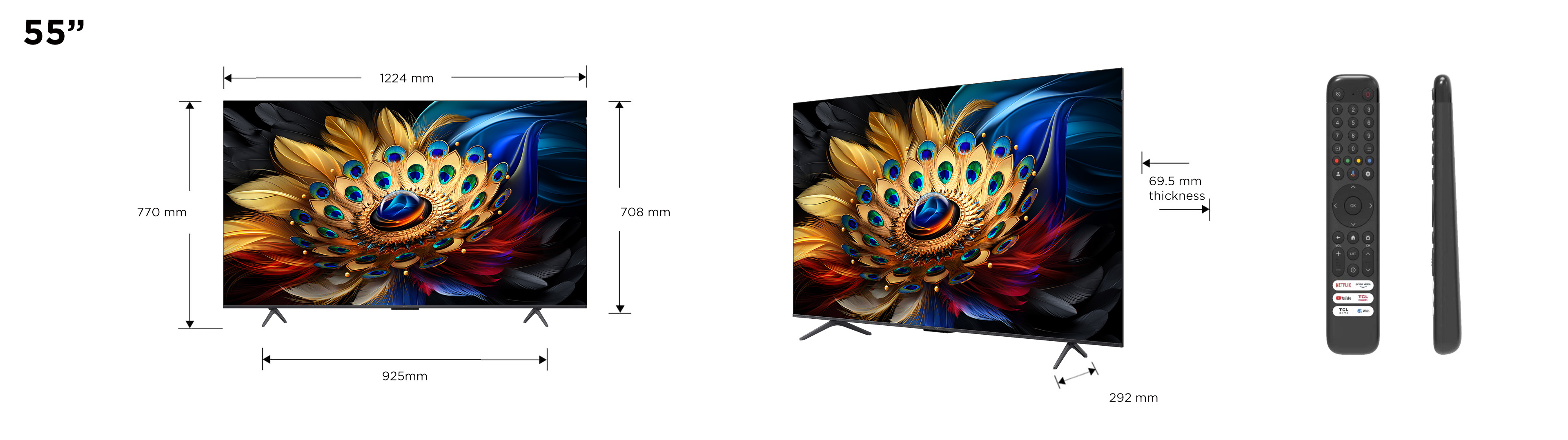 TCL QLED Pro 55 55C61B UltraHD 4K Son Onkyo Google TV — photo 1