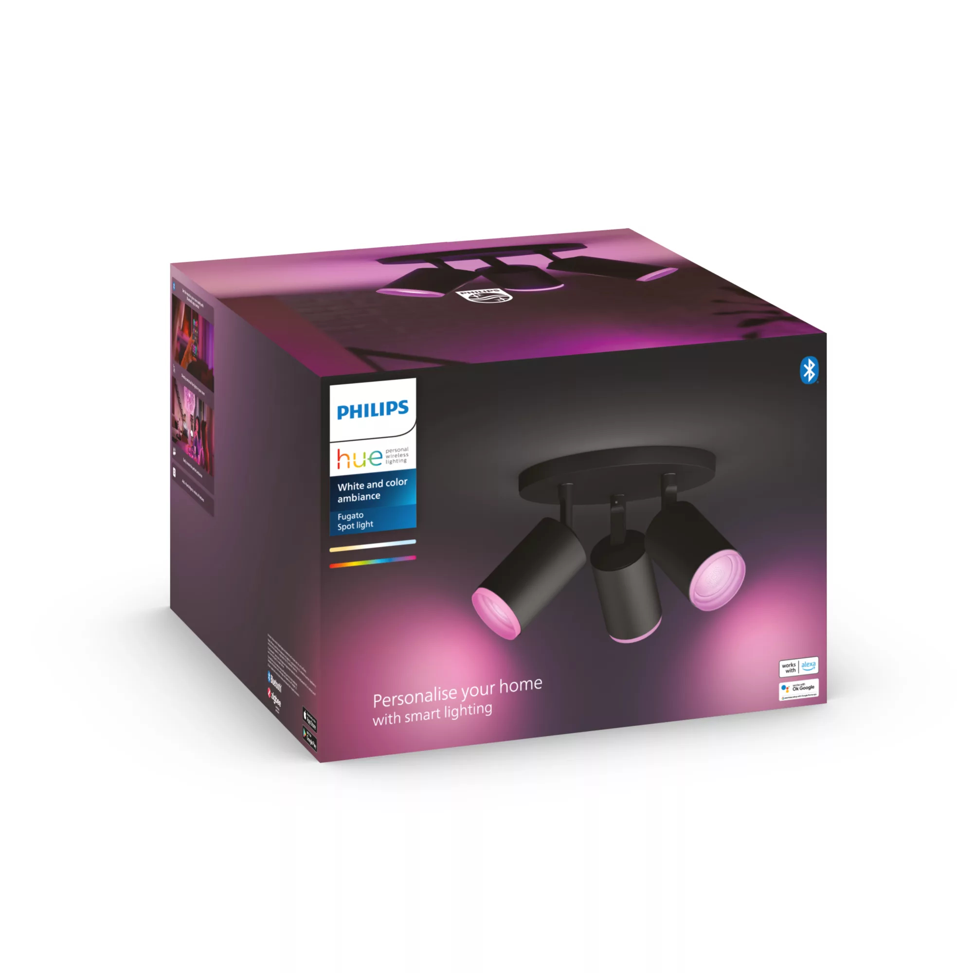 Philips by Signify Philips Hue White and colour ambience Fugato triple spotlight – image 5