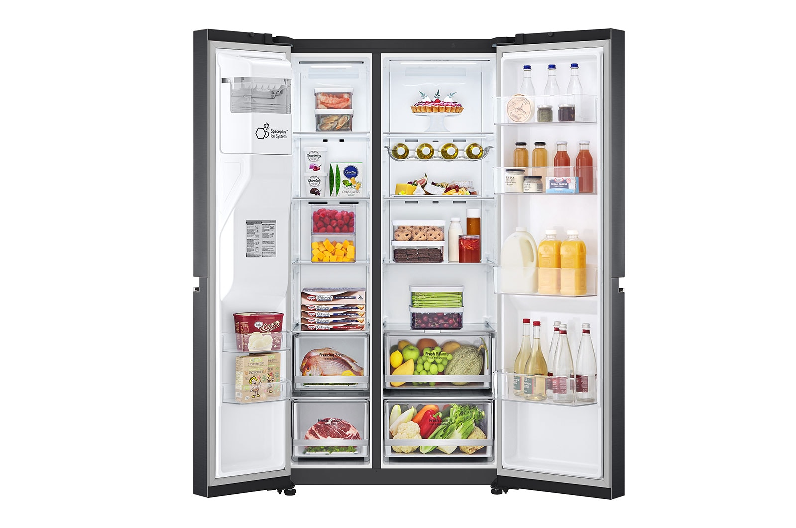 LG GSLV80MCLF side-by-side refrigerator Freestanding – image 3