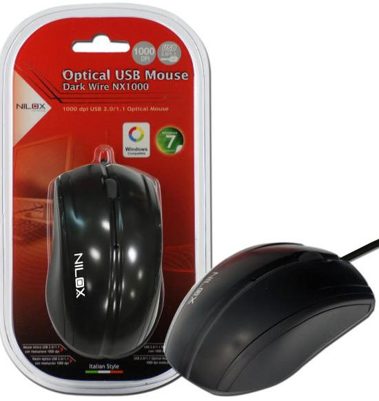 Nilox 10NXMP0800006 mouse Office Ambidextrous USB Type-A Optical 1000 DPI – image 3
