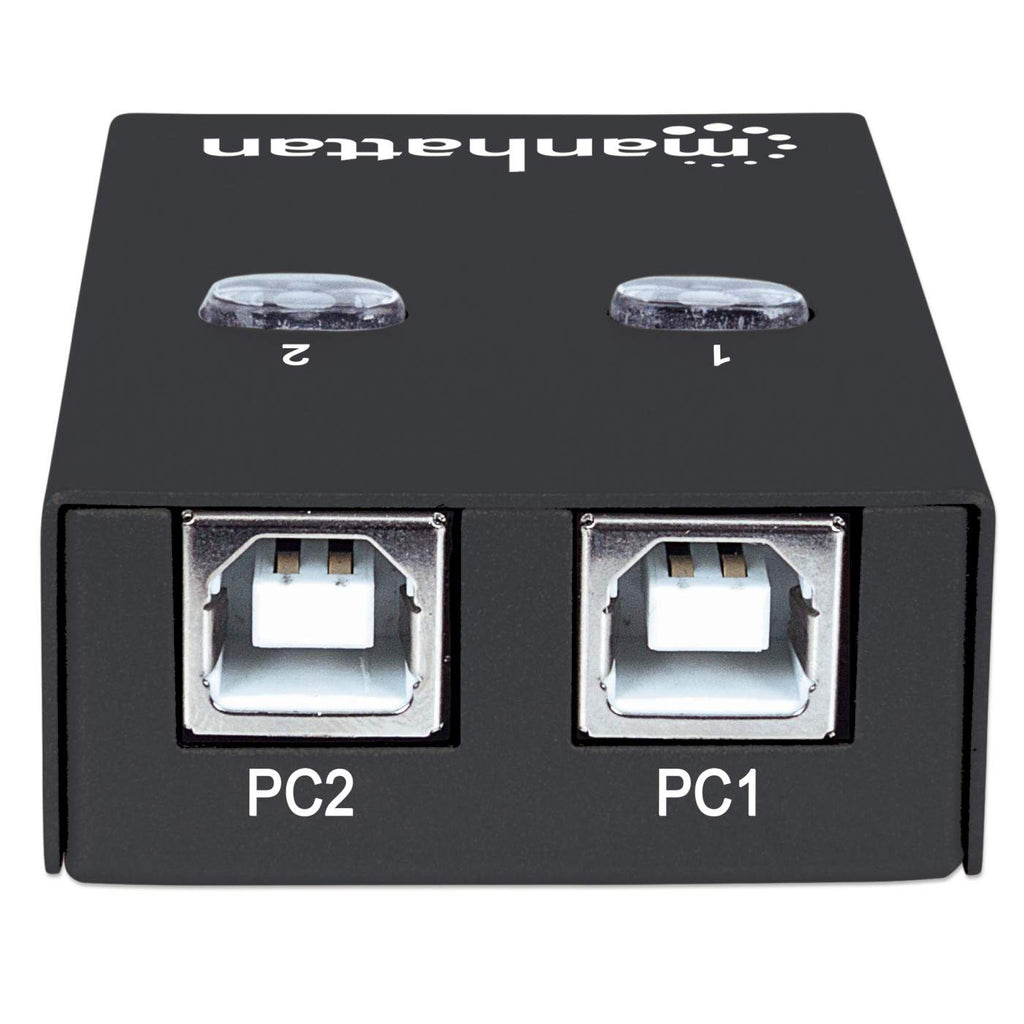 Manhattan USB-A Automatic Sharing Switch, 2x USB-B Ports, 480 Mbps (USB 2.0), Dual Control (Auto-Sensing or Manual), USB powered (no external power supply requi – image 3