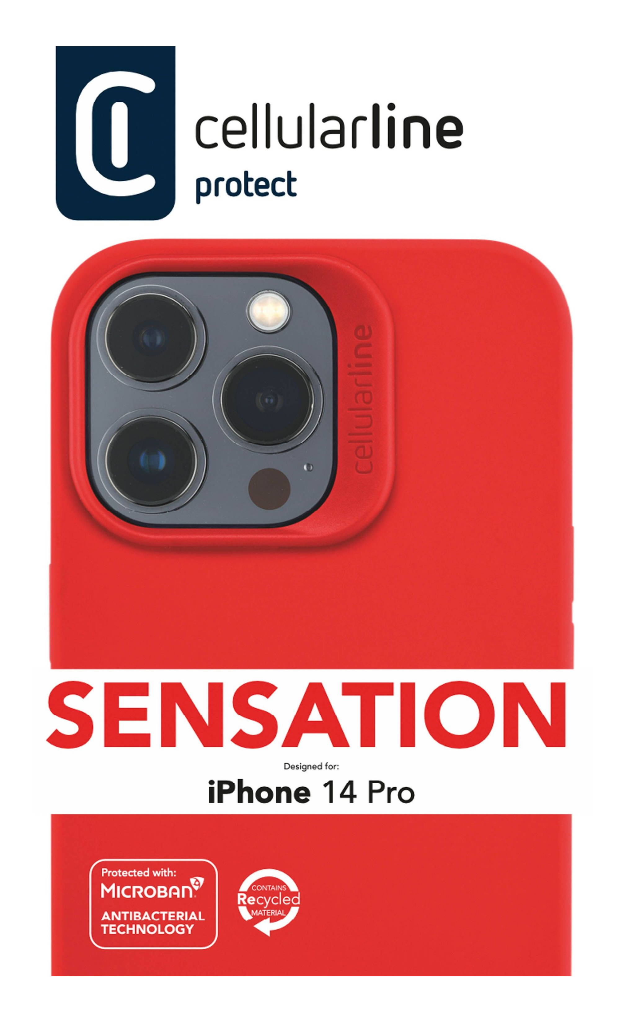 Cellularline Sensation - iPhone 14 Pro Soft-touch silicone case with built-in Microban® antibacterial technology – image 6