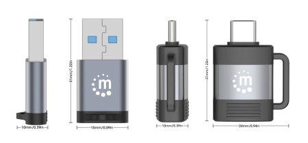 ADAPTADOR USB-CV3.2 GEN1 2PZAS A-C Y C-A