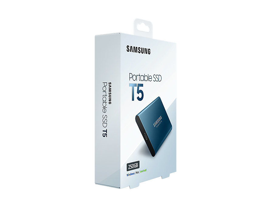 Samsung T5 250 GB USB Type-C 3.2 Gen 2 (3.1 Gen 2) Blue image 10