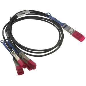 DELL QSFP28 - 4 x SFP28, 3 m fiberoptikkablar 4x SFP28 Svart, Röd