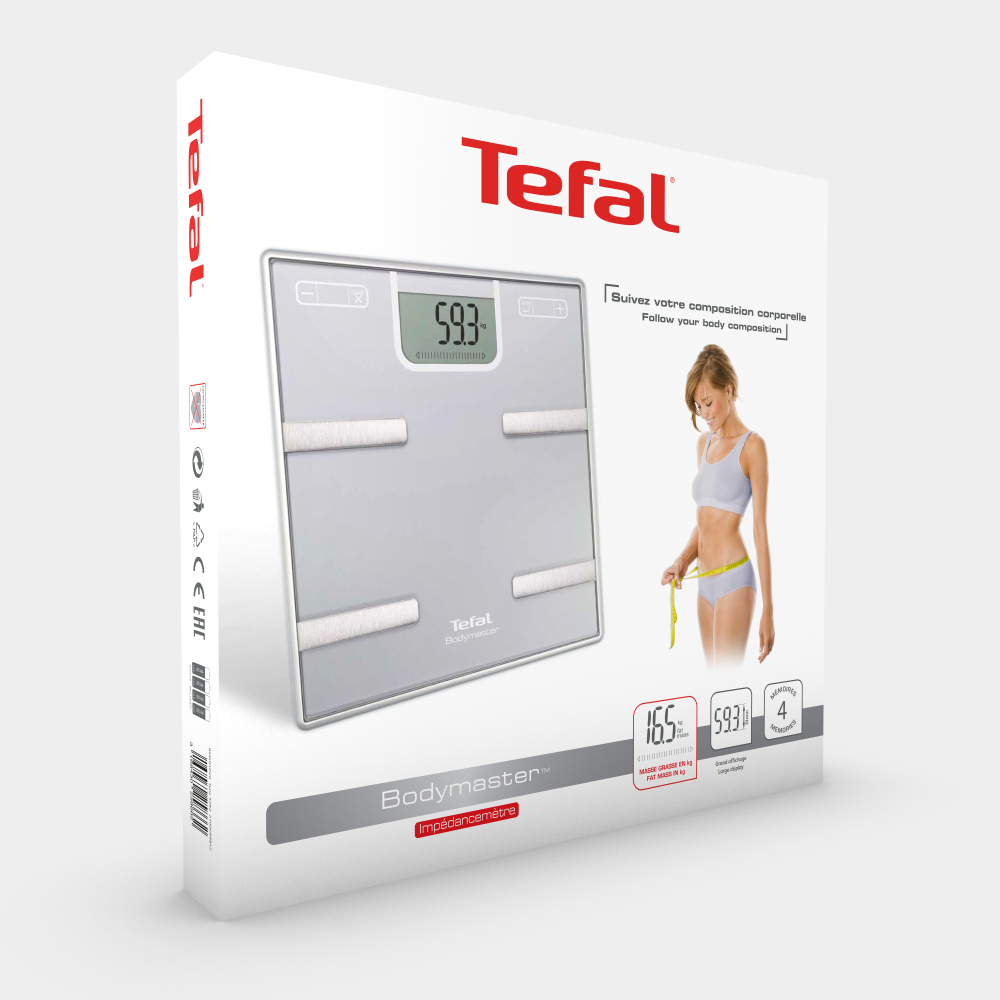 صورة ميزان شخصي إلكتروني Tefal Bodymaster BM6010 - فضي
