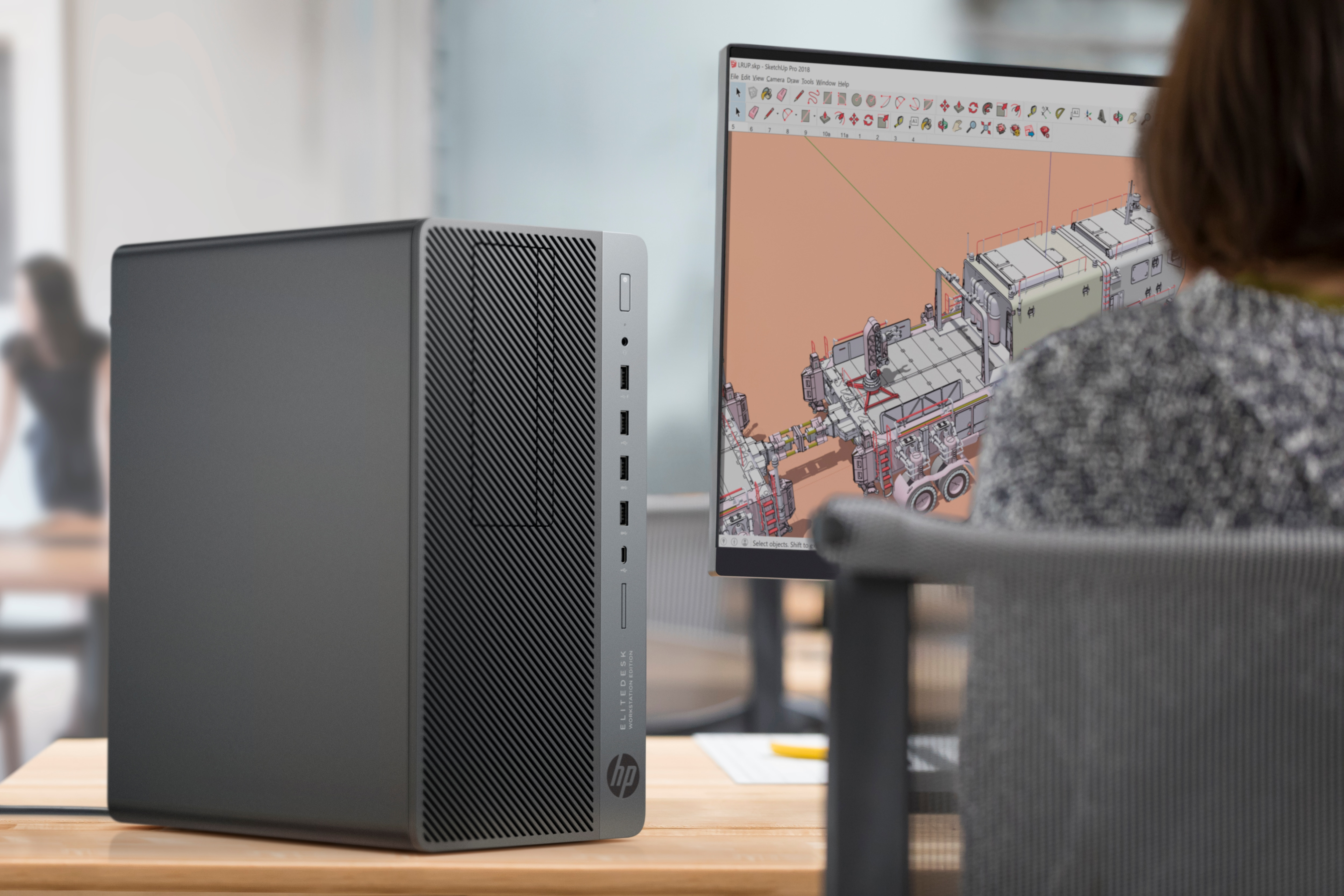 HP EliteDesk 705 G4 AMD Ryzen™ 5 PRO 2600 16 GB DDR4-SDRAM 256 GB SSD AMD Radeon RX 550 Windows 10 Pro Micro Tower Workstation Black image 6