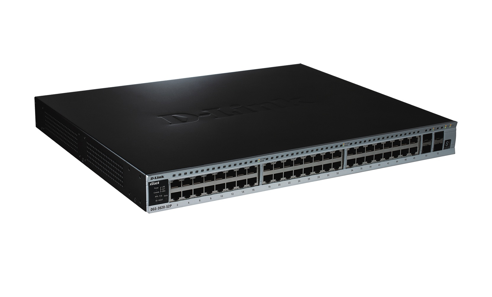 D-Link DGS-3620-52P network switch Managed L3 Gigabit Ethernet (10/100/1000) Power over Ethernet (PoE) Black – image 1