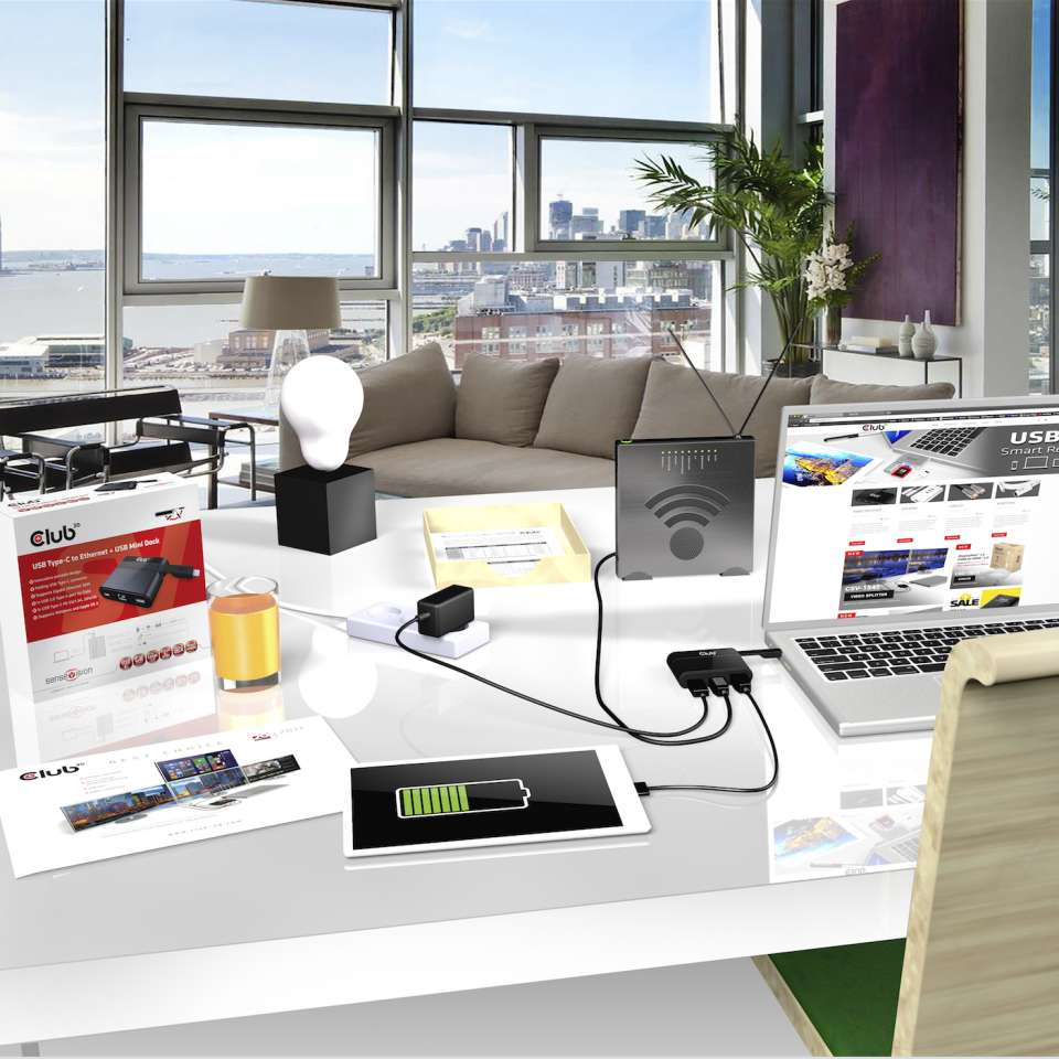 CLUB3D USB Type-C to Ethernet + USB 3.0 + USB Type-C Charging Mini Dock – image 6