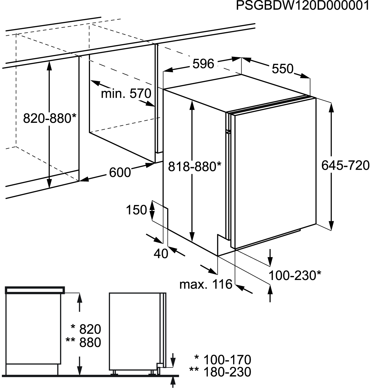 AEG F55062VI0 Fully built-in 12 place settings – image 2