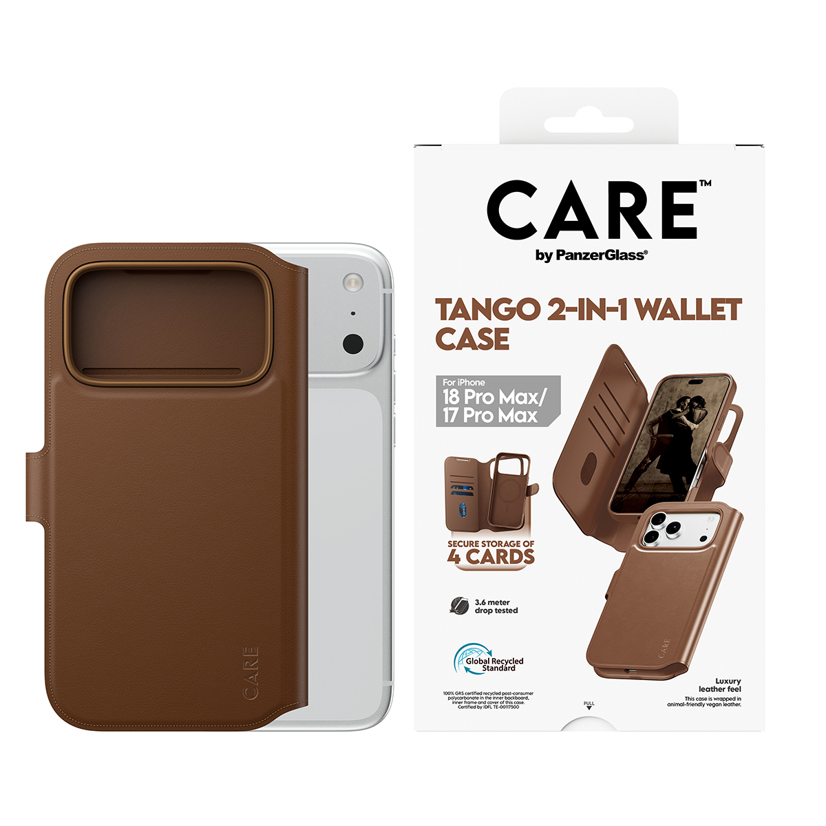 PanzerGlass CARE™ by PanzerGlass® Tango 2-in-1 Wallet Case Brown w. MagSafe iPhone 18 Pro Max | 17 Pro Max – image 2