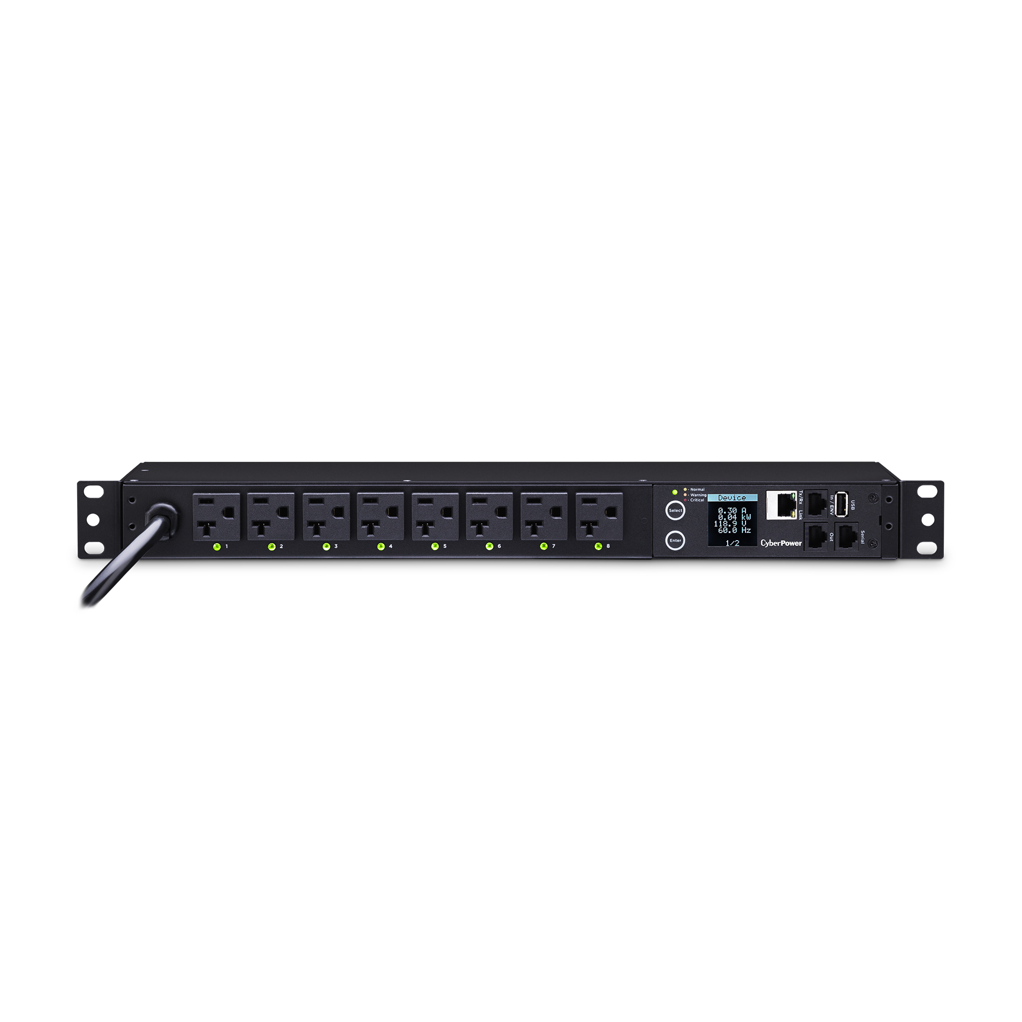 CyberPower Switched PDU 20A 1U 8-Outlet 120V PDU41002