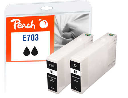 Peach PI200-709 ink cartridge 2 pc(s) Compatible Standard Yield Black