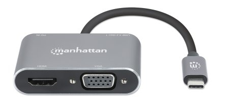 Manhattan USB-C Dock/Hub, Ports (x4): HDMI, USB-A, USB-C and VGA, with Power Delivery (PD) – image 5