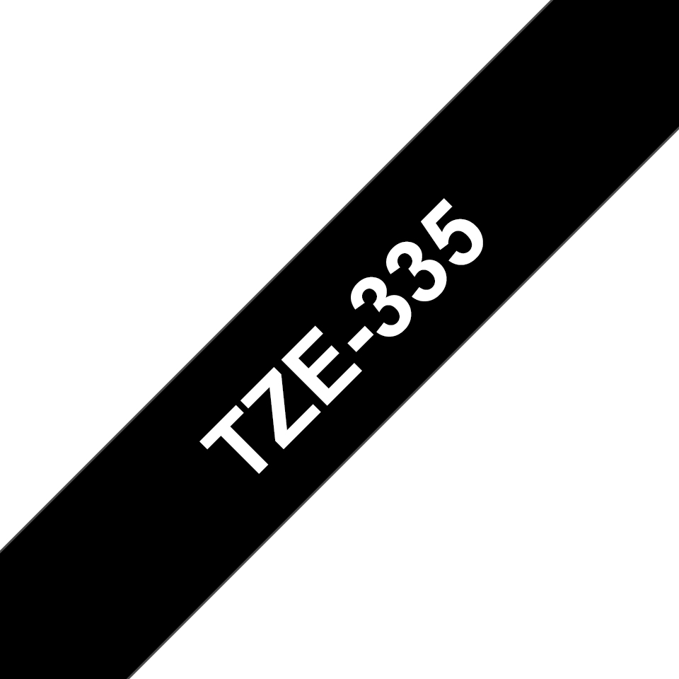 Brother TZE-335 etikettien kirjoitusnauha Valkoinen mustalla TZ