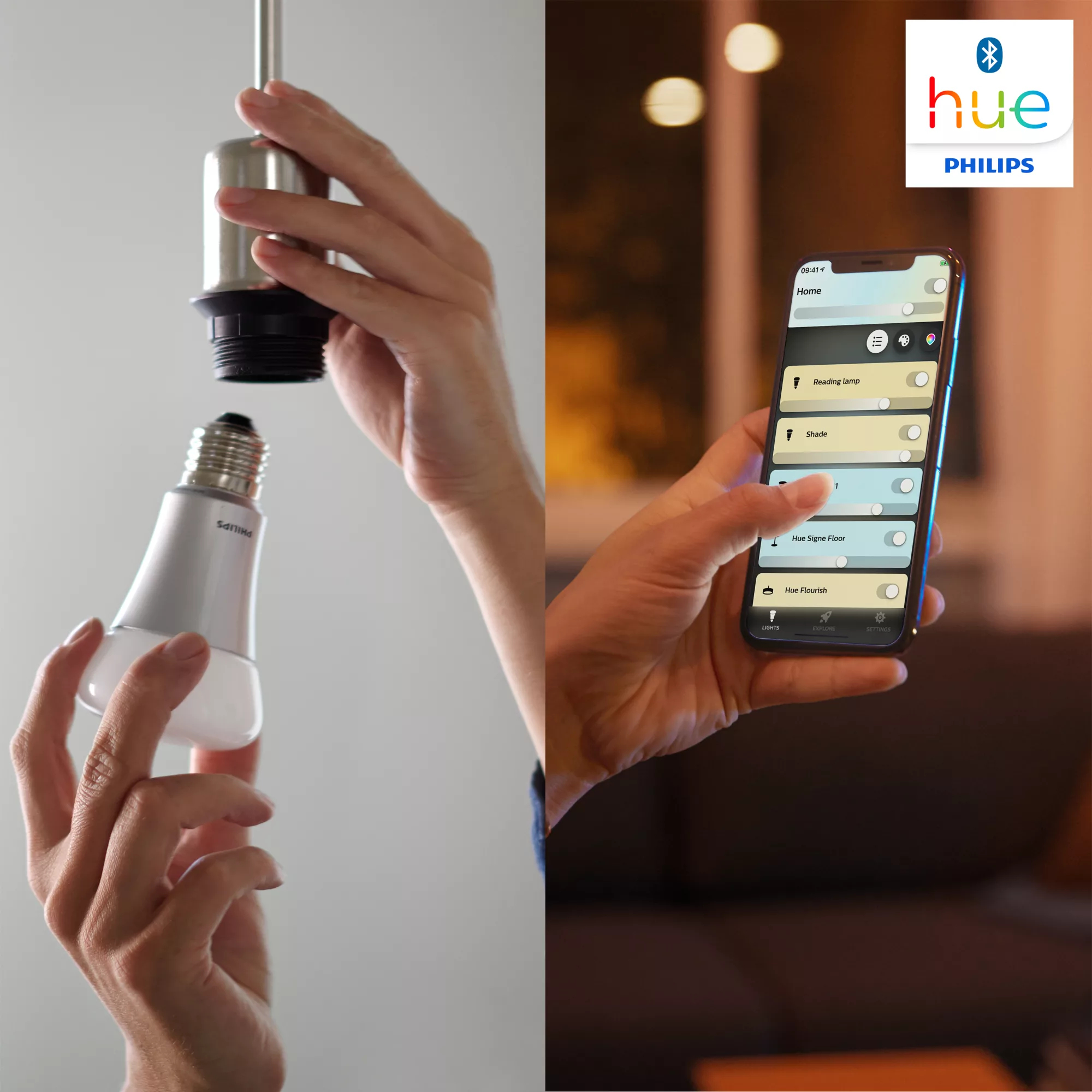 صورة فيليبس فيليبس Hue White ambience E27 LED Bluetooth 806 لومن 6500 كلفن