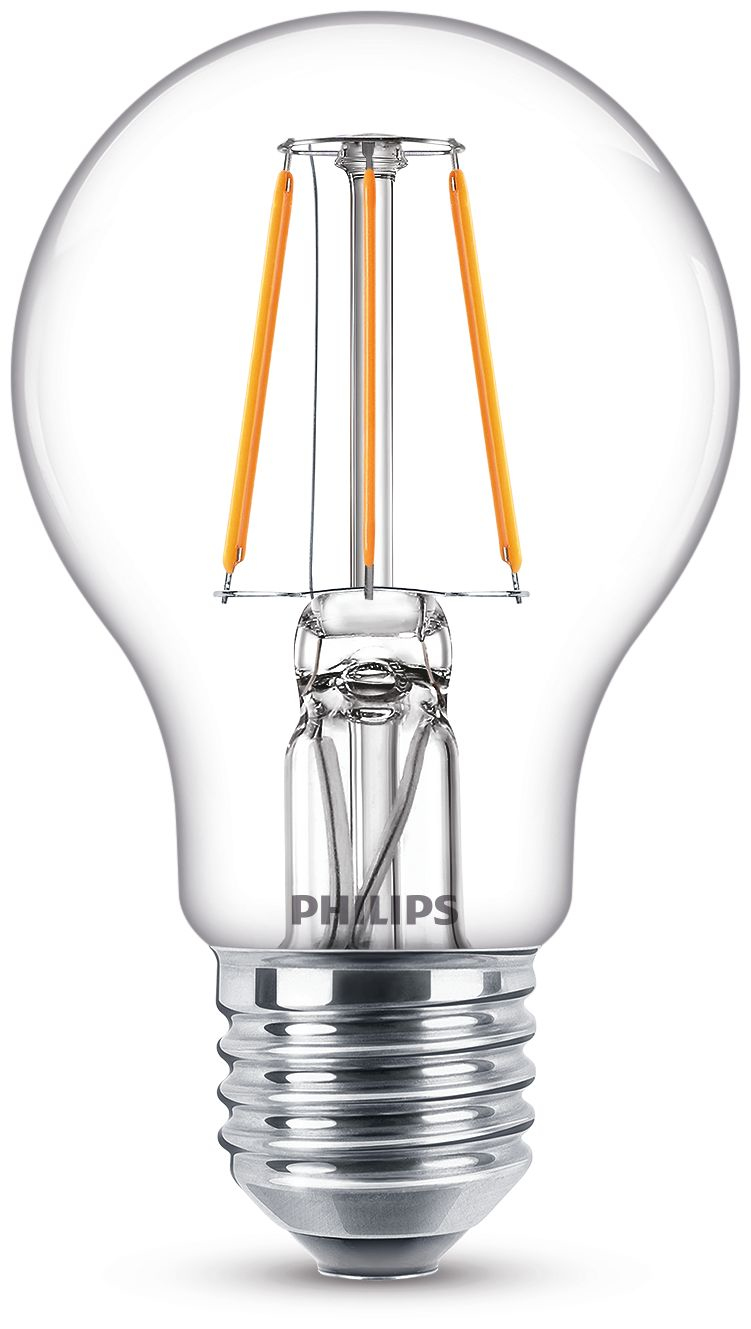 Philips E27 4W 470lm 2700K Sıcak Beyaz Şeffaf Dim Edilemez Ampul
