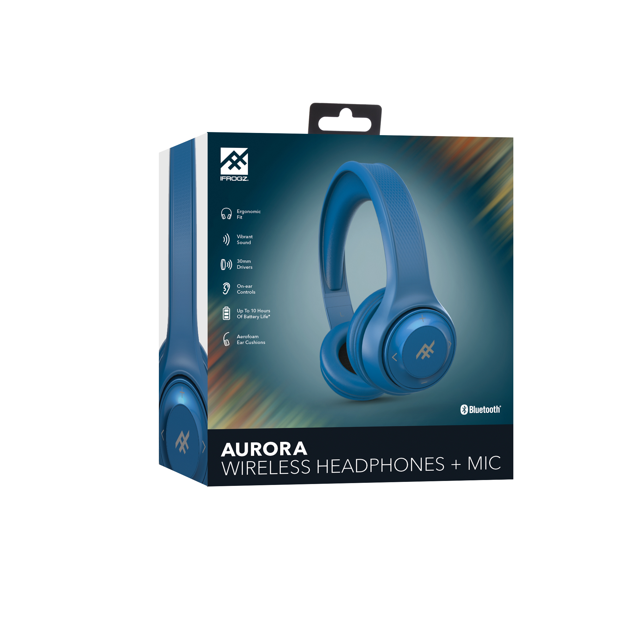 ZAGG Aurora Headset Wired & Wireless Head-band Calls/Music Bluetooth Blue image 2