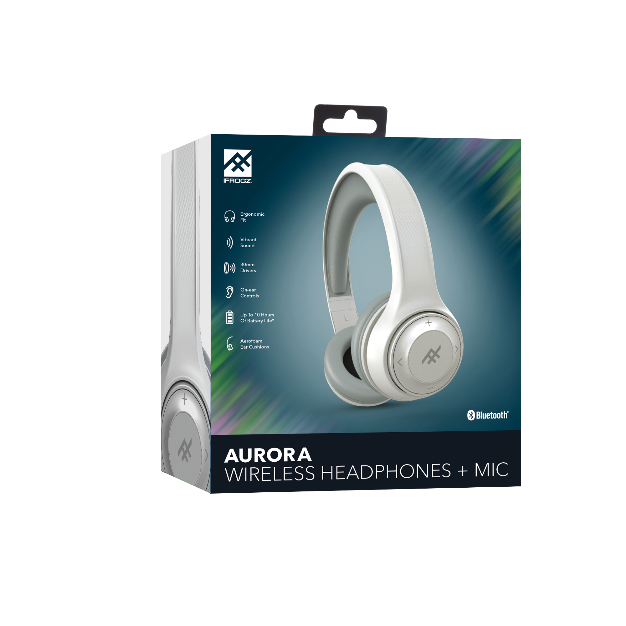 ZAGG Aurora Headset Wired & Wireless Head-band Bluetooth White image 2