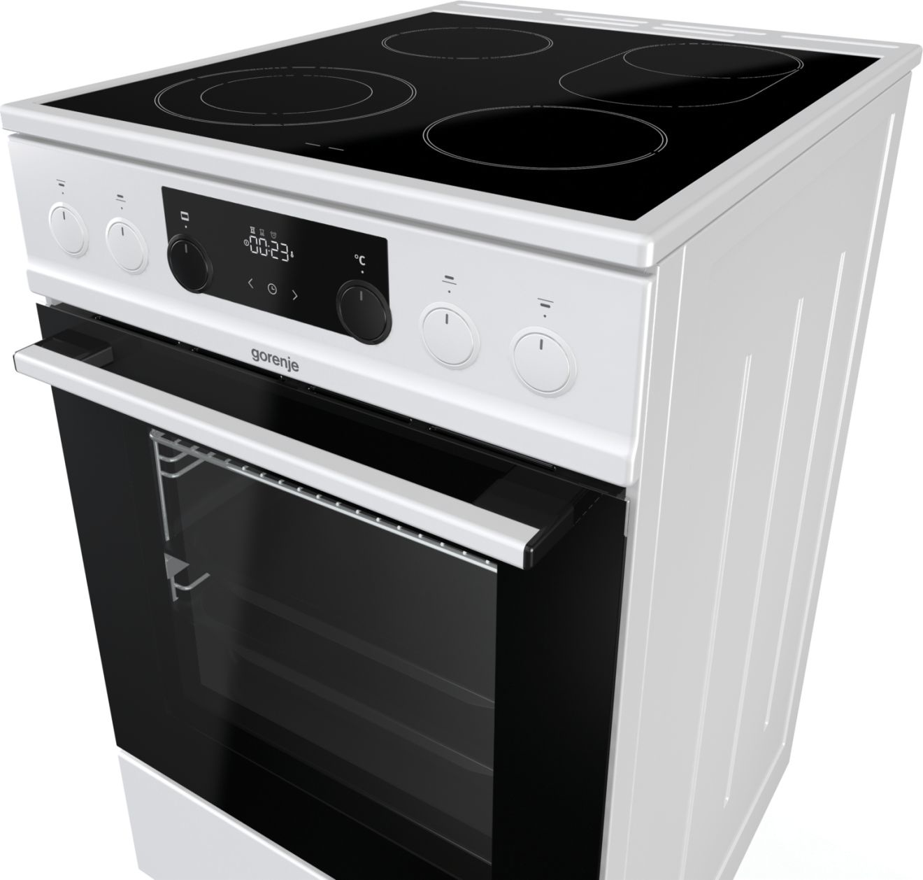 Gorenje ECS5350WPA Freestanding cooker Electric Ceramic hob Black, White – image 6