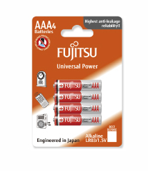 Fujitsu LR03(4B)FU Vienreizējas lietošanas baterija AAA Sārmaina akumulatoru baterija