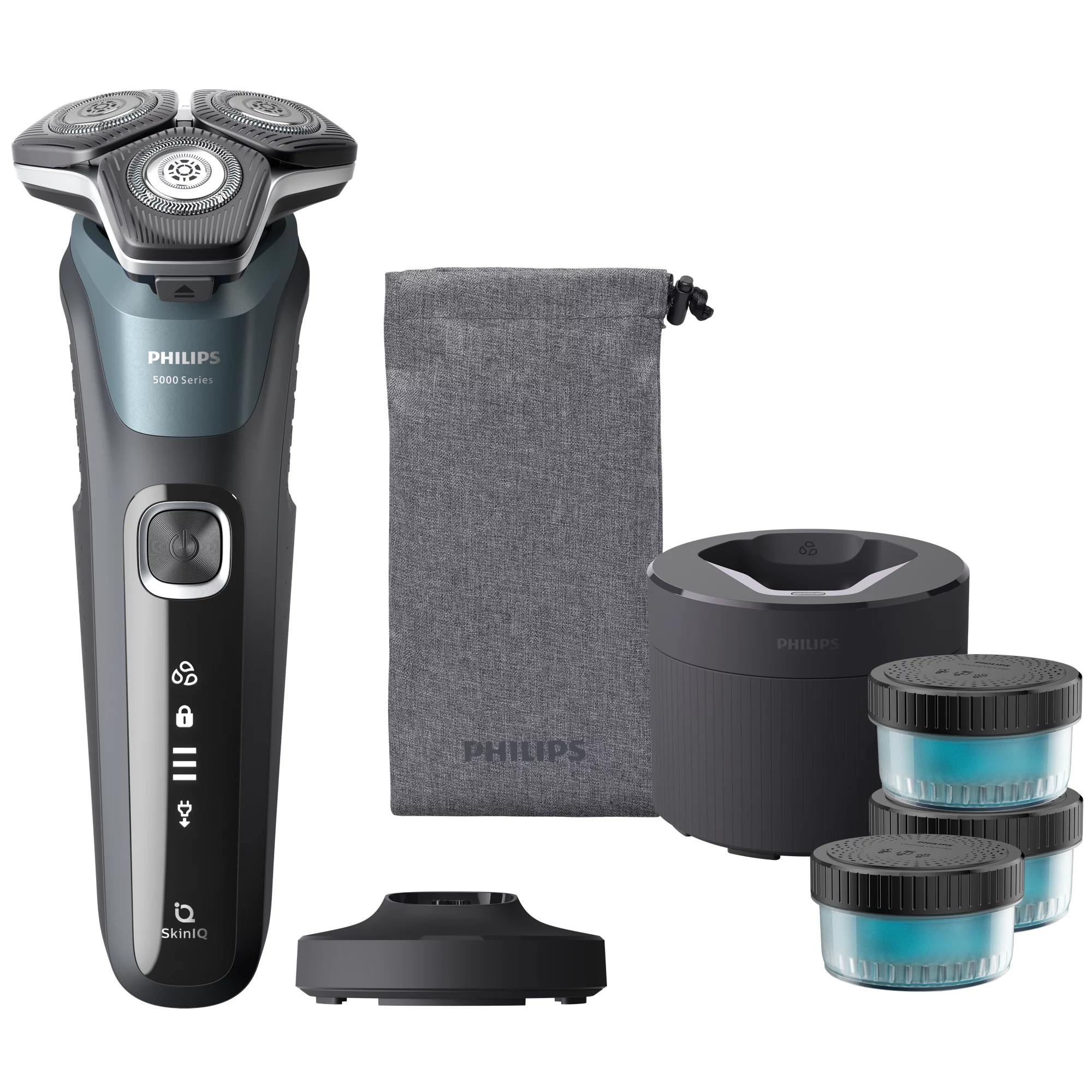 Philips SHAVER Series 5000 S5882/76 men's shaver Rotation shaver Trimmer Black, Blue