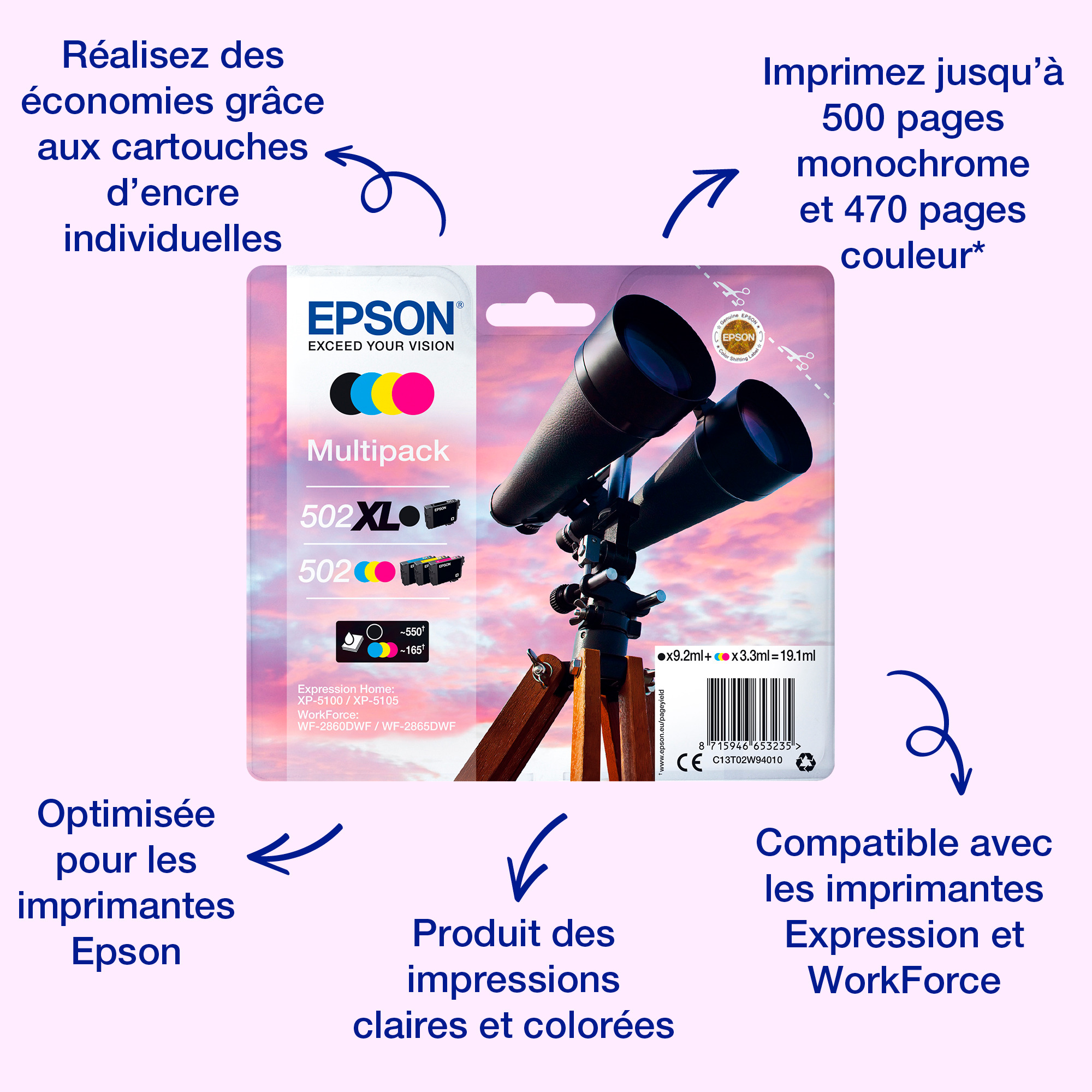 EPSON 1LB Multipack 4-colours 502 Ink