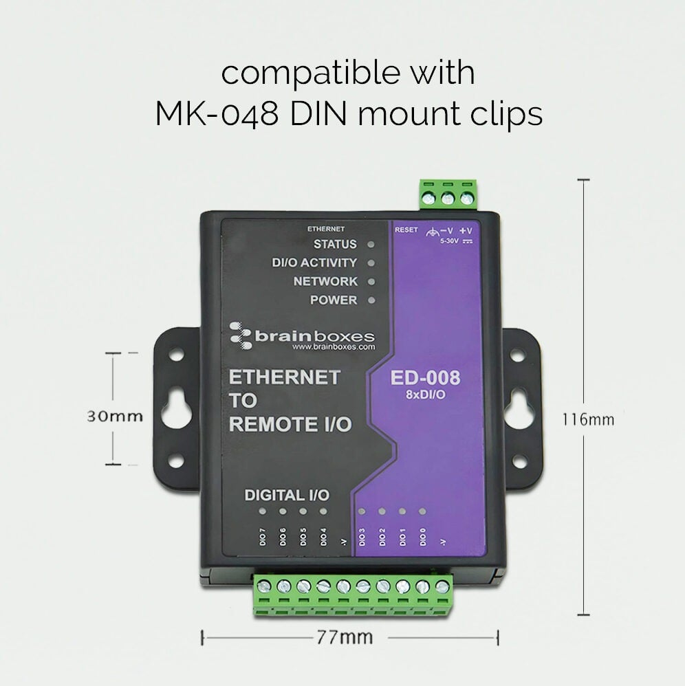 Brainboxes ED-008 Ethernet to 8 Digital IO Lines – image 3