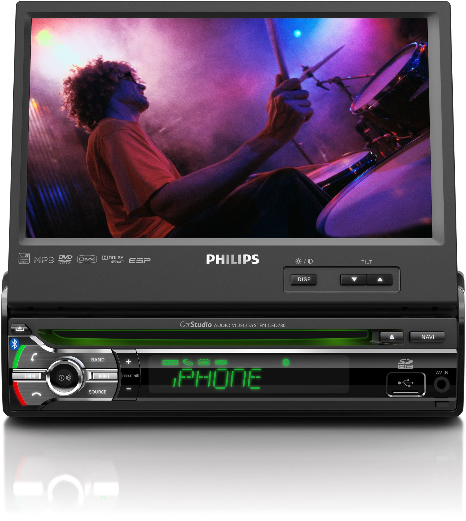 Philips CED780/51 car media receiver Black – image 2