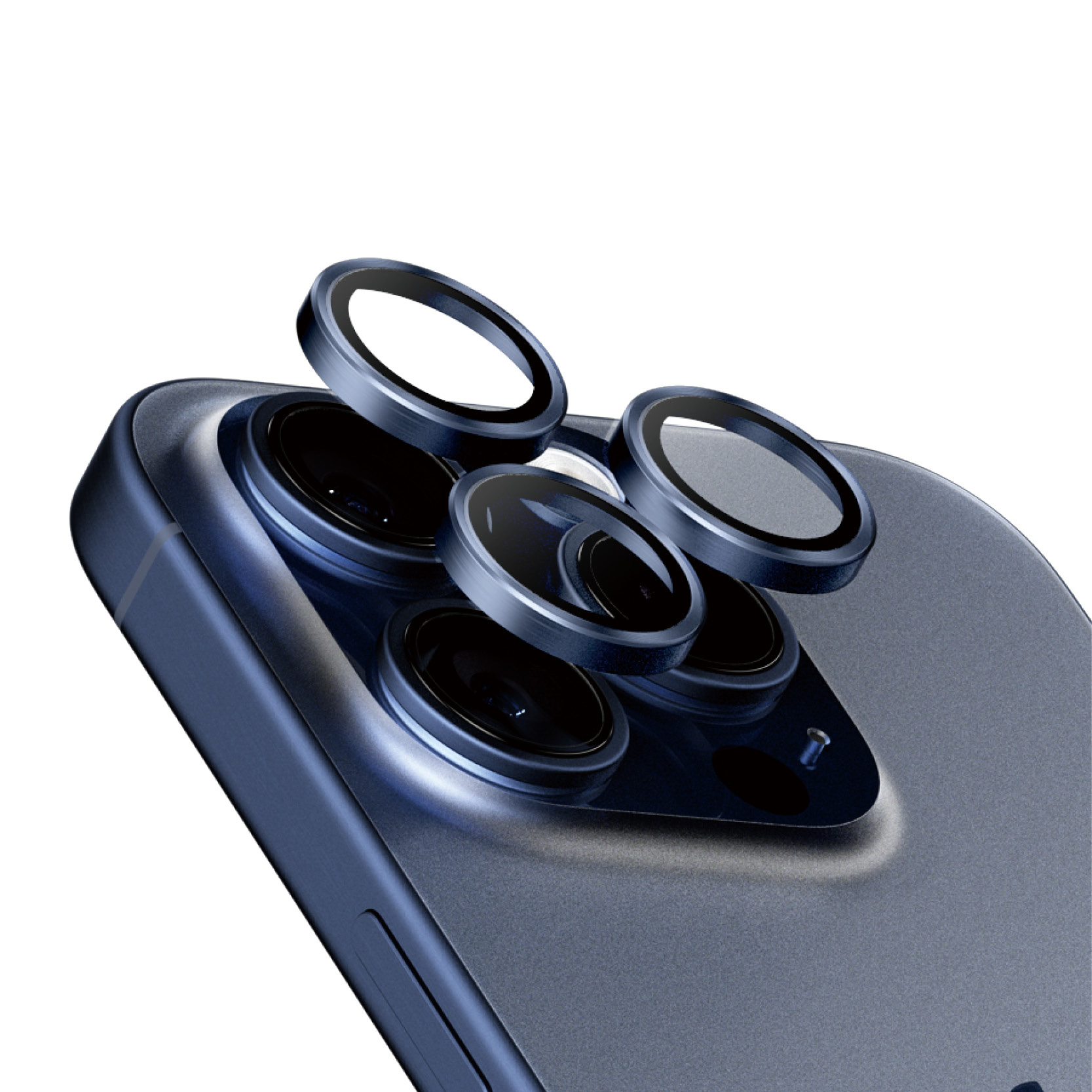 PanzerGlass ® Hoops® Blue Titanium Camera Lens Protector iPhone 15 Pro | 15 Pro Max Selge ekraanikaitse Apple 1 tk