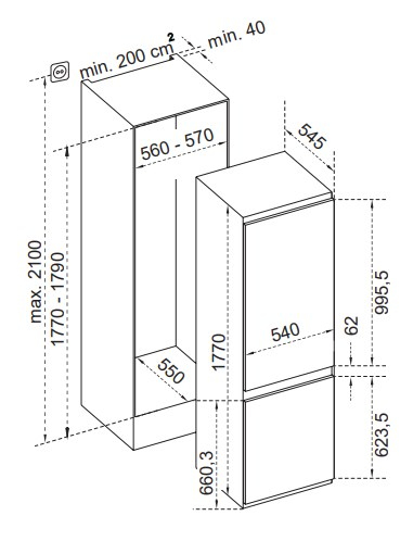 De’Longhi F6CFF237N fridge-freezer Built-in – image 4