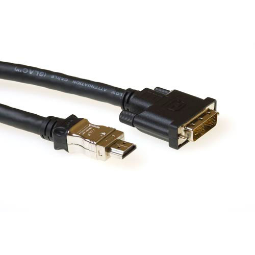 ACT Conversion cable HDMI A male to DVI-D male 15,00 m